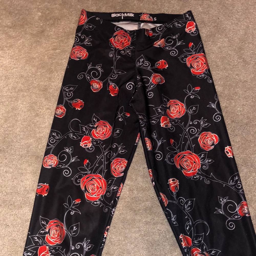 BlackMilk rose vine leggings